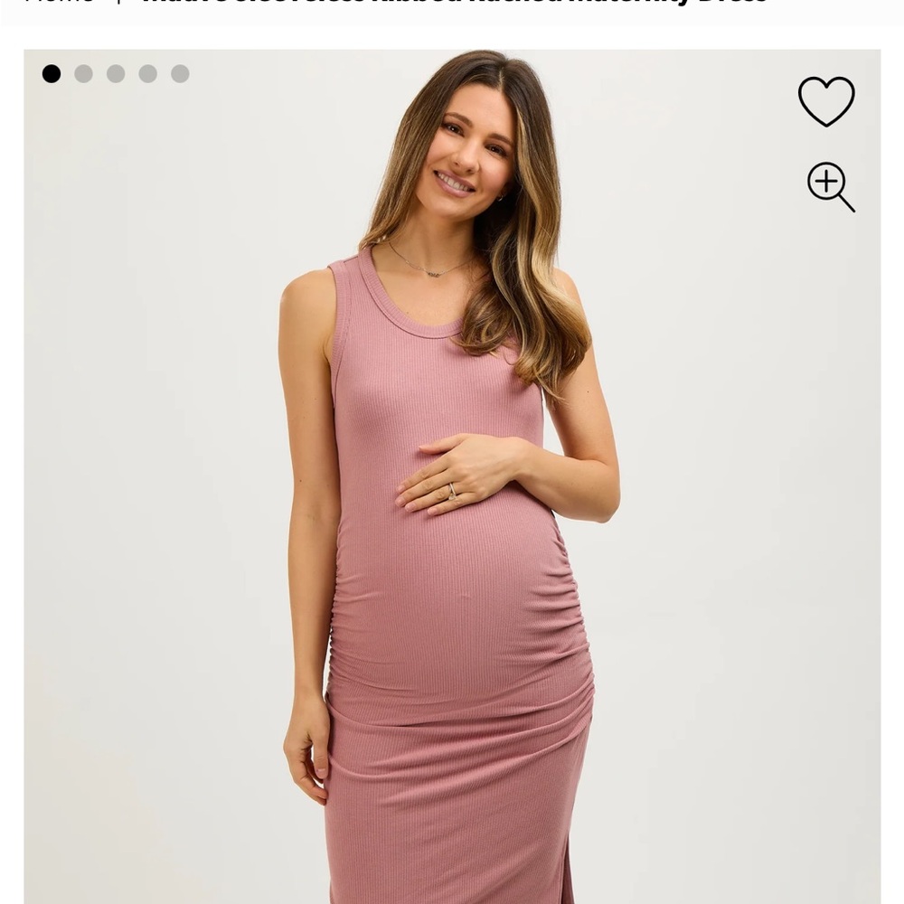 Women's Pink Maternity Dress